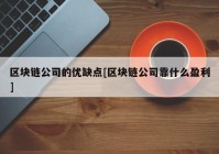 区块链公司的优缺点[区块链公司靠什么盈利]