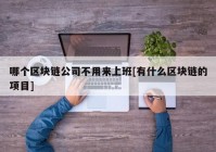 哪个区块链公司不用来上班[有什么区块链的项目]