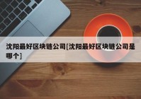 沈阳最好区块链公司[沈阳最好区块链公司是哪个]